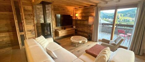 Télévision, cheminée