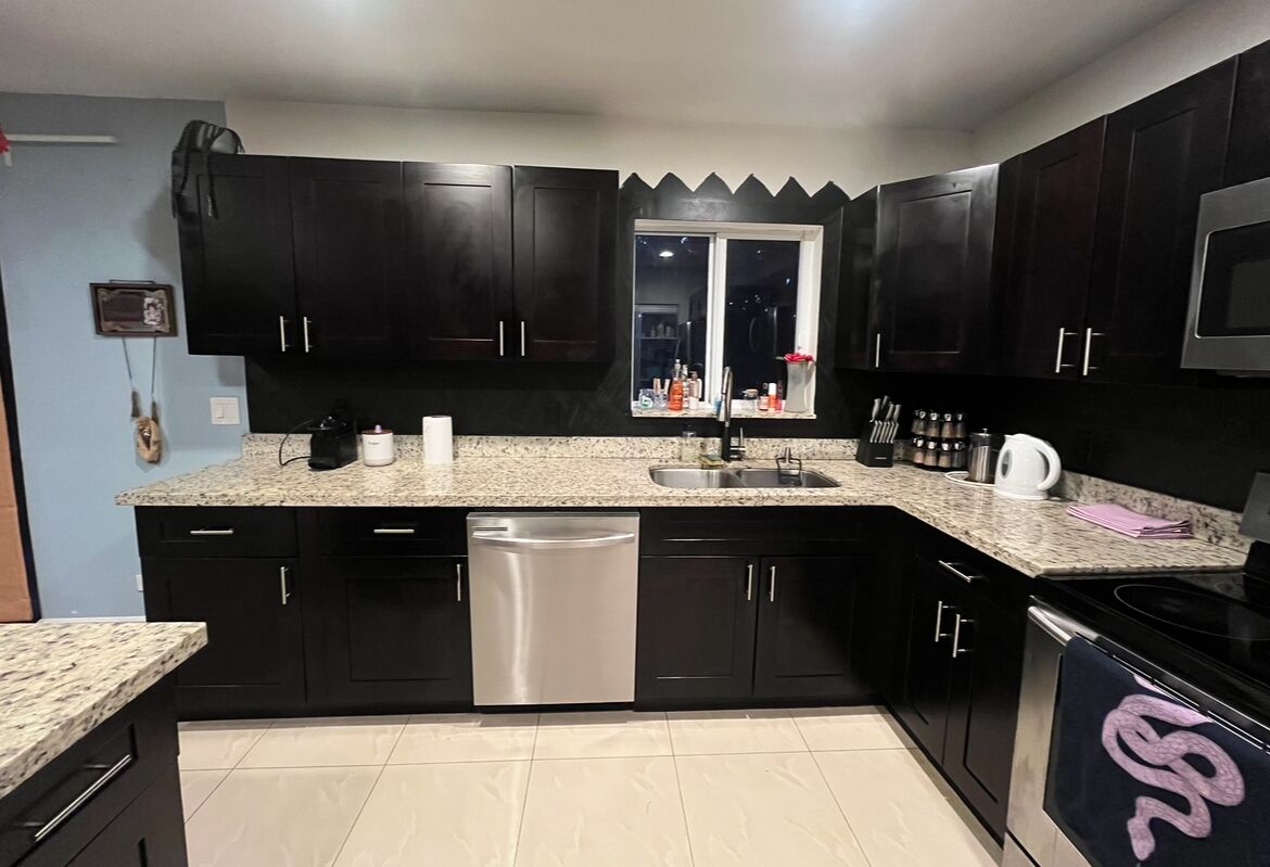 Microondas, horno, parrilla de estufa y lavavajillas 