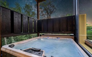 Indoor spa tub - EchoesOfCalm: Pool, Hot Tub, Wifi, Pet-Friendly, Wooded View, Theater, Game Room (Sevierville)