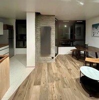 经典公寓, 阳台, 山景 | 起居区