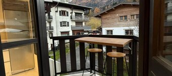 Appartement 1 chambre Les Houches aux pieds des pistes vue montagne