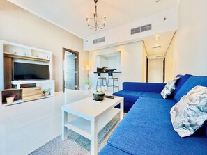 64-inch LED TV with digital channels - Venduras Cozy 1BR in Dubai Marina  (Dubai)