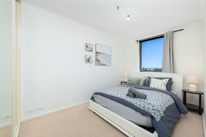 2 slaapkamers, een strijkplank/strijkijzer, wifi, beddengoed