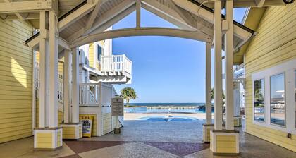Steps to Private Beach: Galveston Resort Condo!