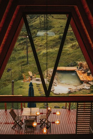 Pool - Exclusive A-Frame chalet with private pool. (Itajubá)