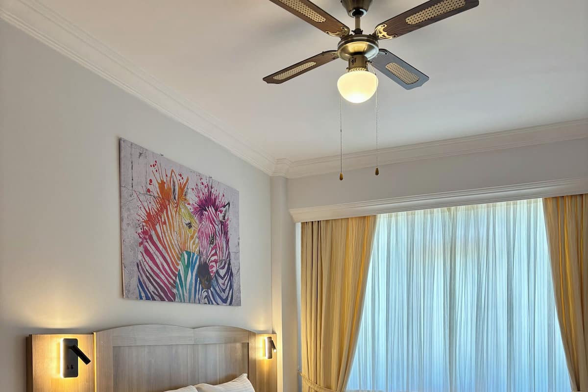 غرفة ديلوكس مزدوجة للاستخدام الفردي - منظر للمدينة | خزنة داخل الغرفة ومكتب ومساحة عمل للكمبيوتر المحمول وواي فاي مجانًا