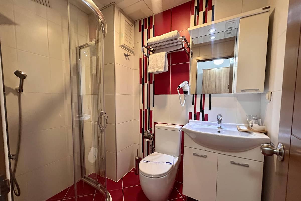 غرفة عادية مزدوجة للاستخدام الفردي - منظر للفناء | خزنة داخل الغرفة ومكتب ومساحة عمل للكمبيوتر المحمول وواي فاي مجانًا