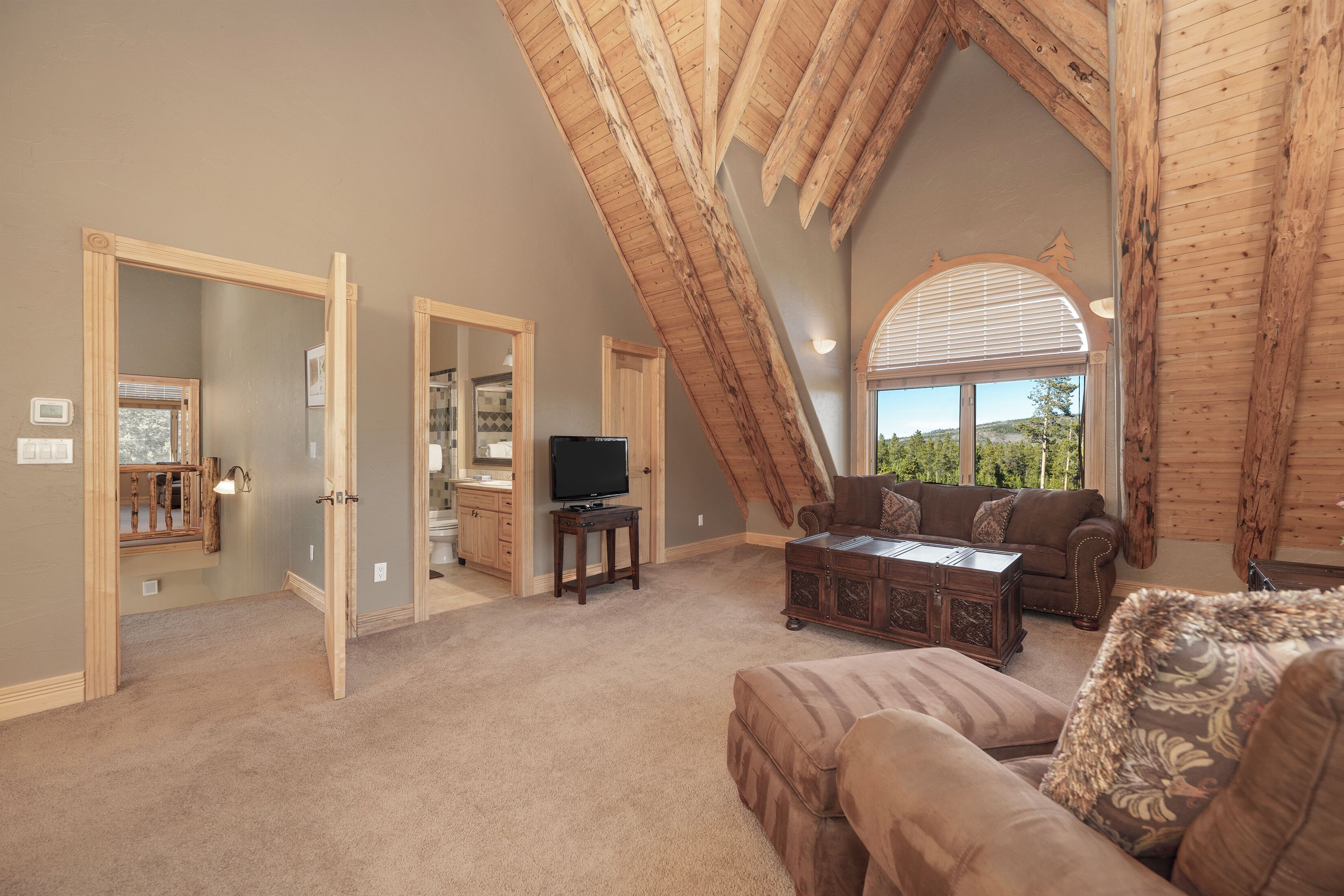 Smart TV, fireplace, computer monitors