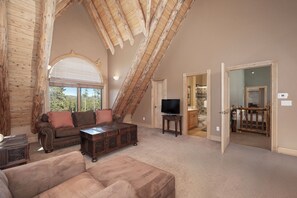 Smart TV, fireplace, computer monitors