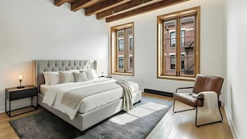 3 chambres, coffre-fort, bureau, fer et planche à repasser