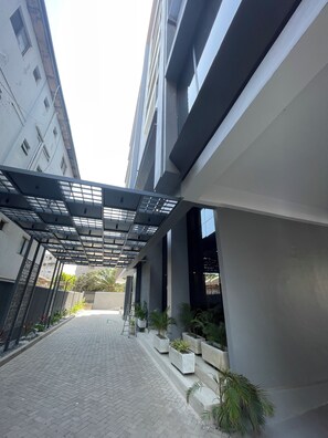 Façana frontal de l'allotjament