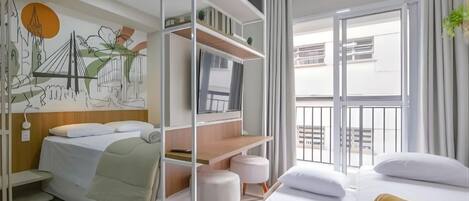 开间 | 遮光窗帘、熨斗/熨衣板、免费 WiFi