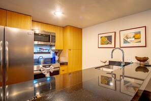 Condo, Multiple Beds, Fireplace, Mountain View (Sun Valley Condo 139) | Private kitchen - Sv139 - Walk to Lifts & Town - Hot Tub & Pool (Ketchum)