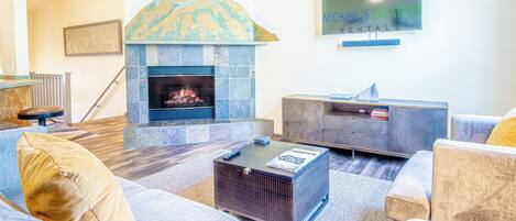 Appart'hôtel, 2 grands lits, balcon, vue montagne (Hailey 720) | Coin séjour