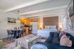 Condo, 1 Queen Bed with Sofa bed, Kitchen, Mountain View (Atelier Escape) | Living area | 42-inch flat-screen TV with digital channels