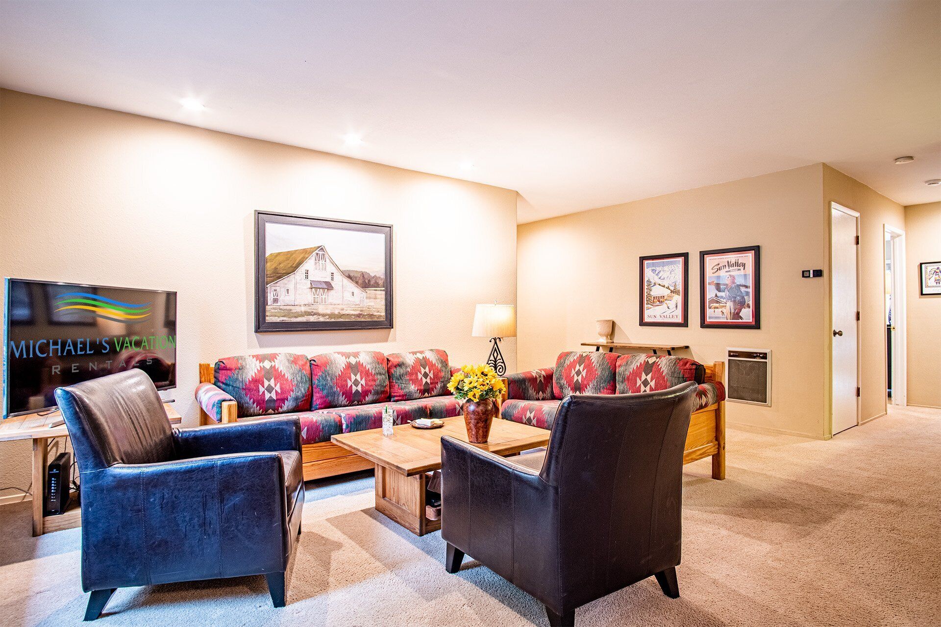 Condo, Multiple Beds, Patio, Mountain View (Sun Valley Condo 145) | Living area | 42-inch flat-screen TV with digital channels