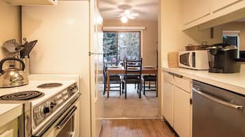 Condo, Multiple Beds, Patio, Mountain View (Sun Valley Condo 145) | Private kitchen | Dining tables