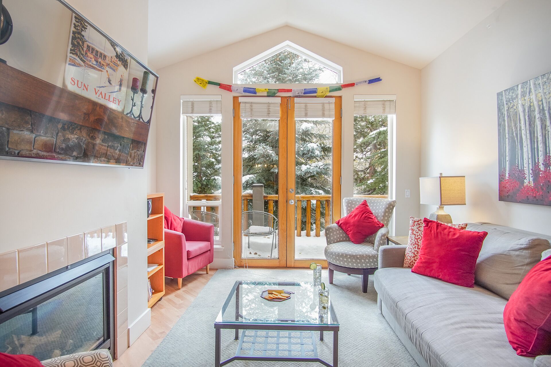 Condo, Multiple Beds, Patio, Mountain View (Snow Star Condo 24) | Living area | 42-inch flat-screen TV with digital channels