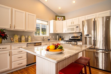 House, Multiple Beds, Patio, Mountain View (Eastridge Escape - PET-FRIENDLY!) | Private kitchen | Dining tables. In the Heart of Hailey; Private Pet-friendly 3 Bedroom Home With Garage