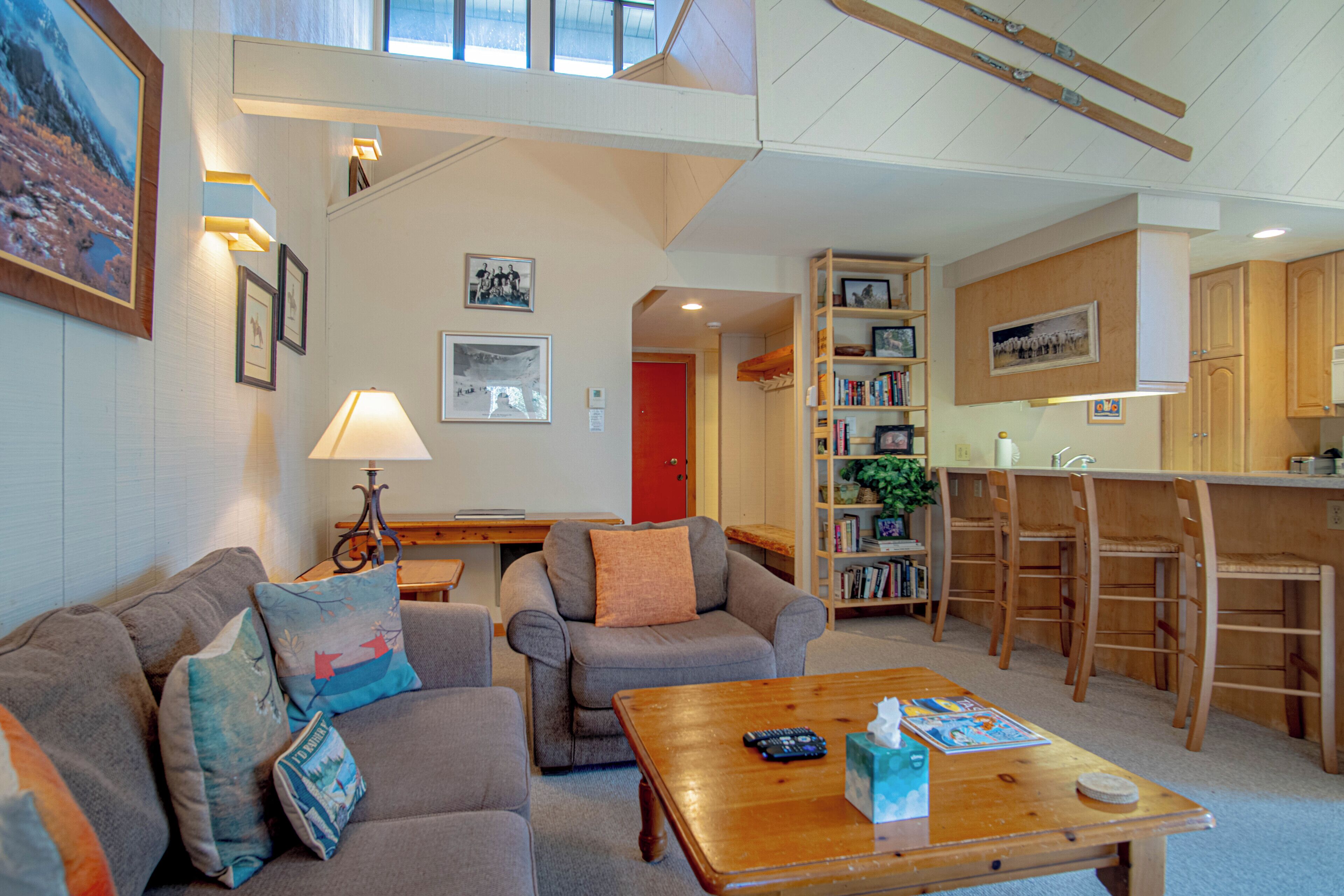 Condo, Multiple Beds, Patio, Mountain View (Sun Valley Condo 112) | Living area | 42-inch flat-screen TV with digital channels