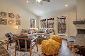 Condo, Multiple Beds, Patio, Mountain View (Warm Springs Retreat) | Living area | 42-inch flat-screen TV with digital channels - Warm Springs Retreat - Prime Location Near Downtown & Ski Lifts (Ketchum)