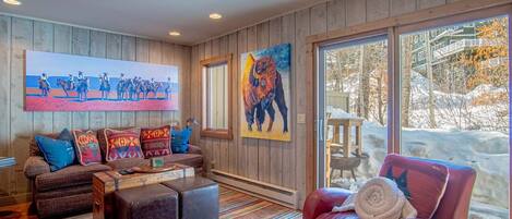 Condo, Multiple Beds, Patio, Mountain View (Andora Alpine Retreat) | Living area | 42-inch flat-screen TV with digital channels