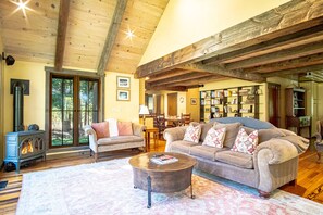 Cabin, Multiple Beds, Patio, Mountain View (Board's Sunset Ranch) | Living area | 42-inch flat-screen TV with digital channels