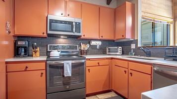 Condo, Multiple Beds, Patio, Mountain View (Snow Creek Condo 1557) | Private kitchen | Dining tables