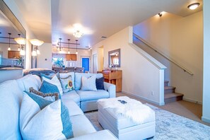 Condo, Multiple Beds, Patio, Mountain View (Sweetwater in Hailey) | Living area | 42-inch flat-screen TV with digital channels