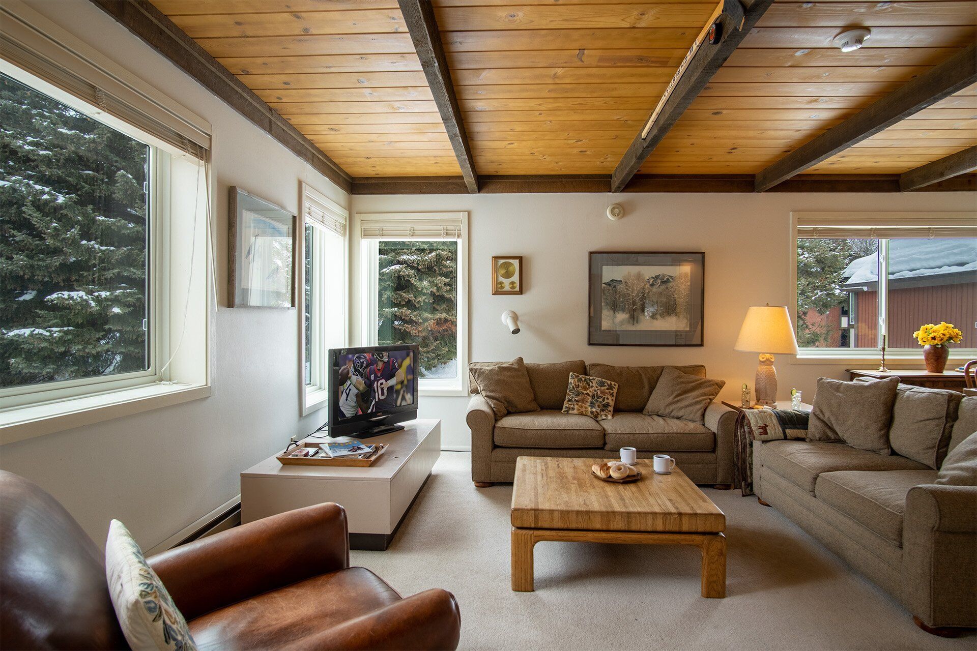 Appart'hôtel, 2 grands lits, cuisine, vue montagne (Atelier at Sun Valley) | Coin séjour