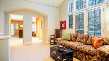 House, Multiple Beds, Patio, Mountain View (Trail Creek Treasure) | Living area | 42-inch flat-screen TV with digital channels