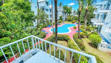 Studio, Pool View | Balcony