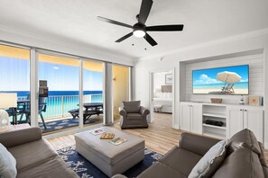 Smart TV - Modern 3BR + Bunk Beachfront Getaway | Large Balcony, Pool & Resort Amenities! (Panama City Beach)