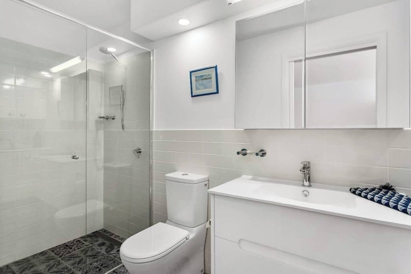 Hair dryer, towels