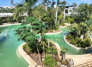 Outdoor pool - 2-bedroom apartment with AC, fitness room in  Tulum, Mexico (Tulum)