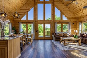 TV, fireplace, video games, offices - Title Ridge Hollow Retreat – Hot Tub, Fire Pit & Dogs | Updated Gatlinburg Cabin (Gatlinburg)