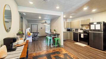 Microwave, oven, stovetop, dishwasher