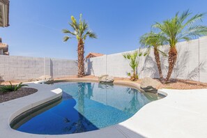 Pool - Budget friendly monthly rental 4-bedroom house in serene Gilbert with large pool (Gilbert)