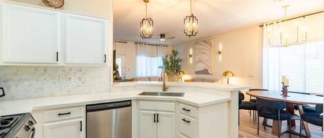 Microwave, oven, stovetop, dishwasher