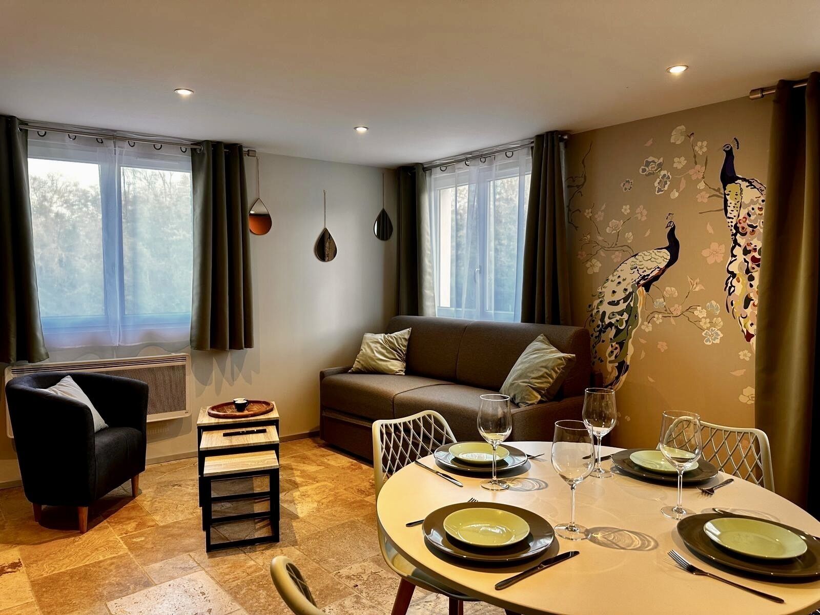 Harmonious living space, tastefully decorated at Domaine de Tourny.