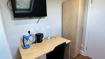 Desk, soundproofing, iron/ironing board, bed sheets