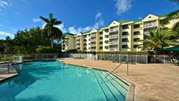 Een verwarmd zwembad