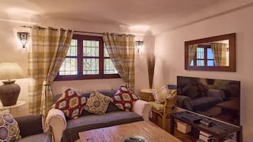 TV, DVD player, stereo