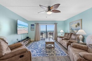 Condo, 1 King Bed (Ocean Terrace Club 604) | Living area - Ocean Terrace Club 604 (Daytona Beach Shores)