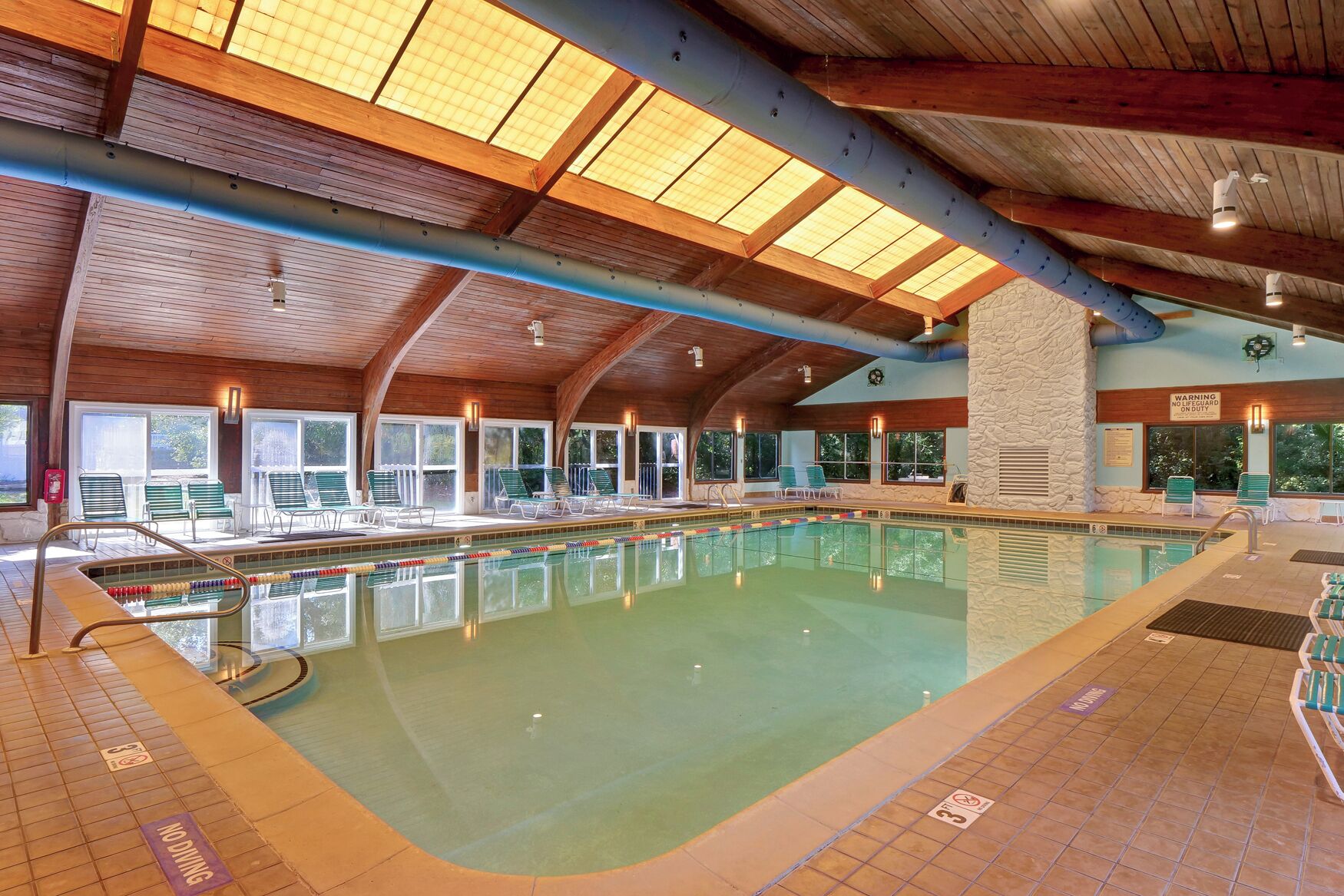 Indoor pool, a heated pool