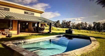 Oceanfront gated estate w/heated saltwater pool.