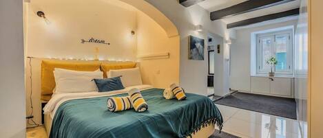 1 makuuhuone, silitysrauta/-lauta, vauvan matkasänky, Wi-Fi