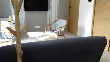 Televisie en een open haard