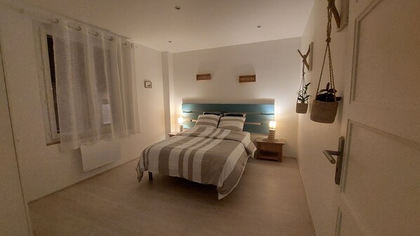 2 bedrooms, iron/ironing board, travel crib, bed sheets