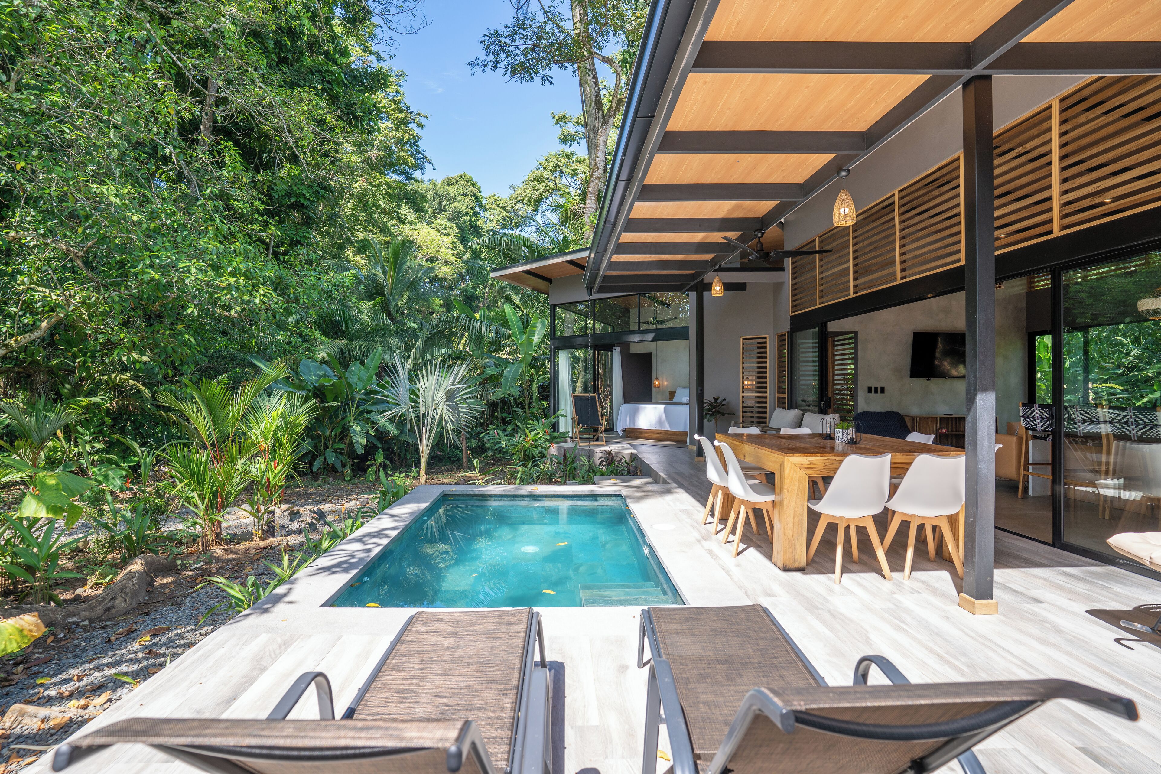 Baita Comfort, 2 camere da letto, piscina privata, vista giardino | Terrazza/patio